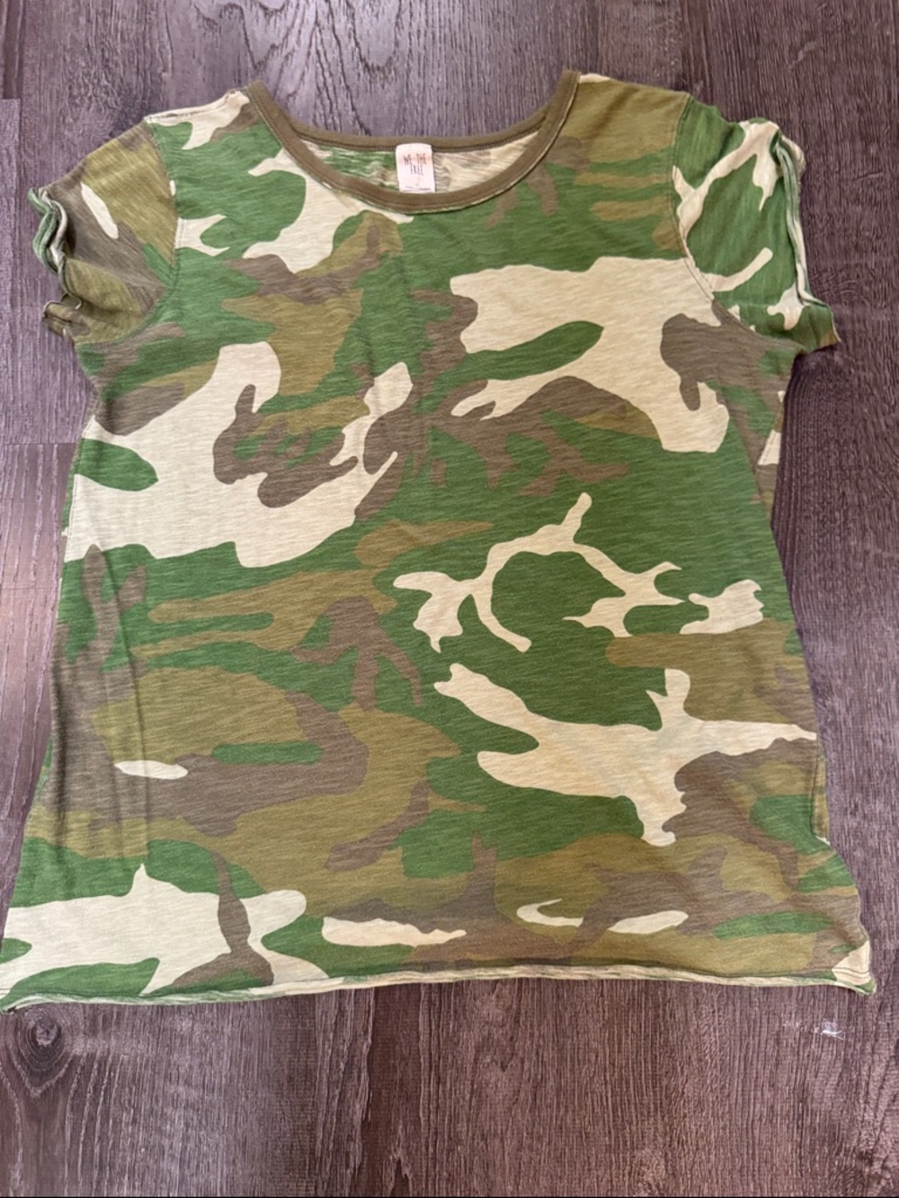 We The Free Camo Short Sleeve Tee in Olive & Khaki